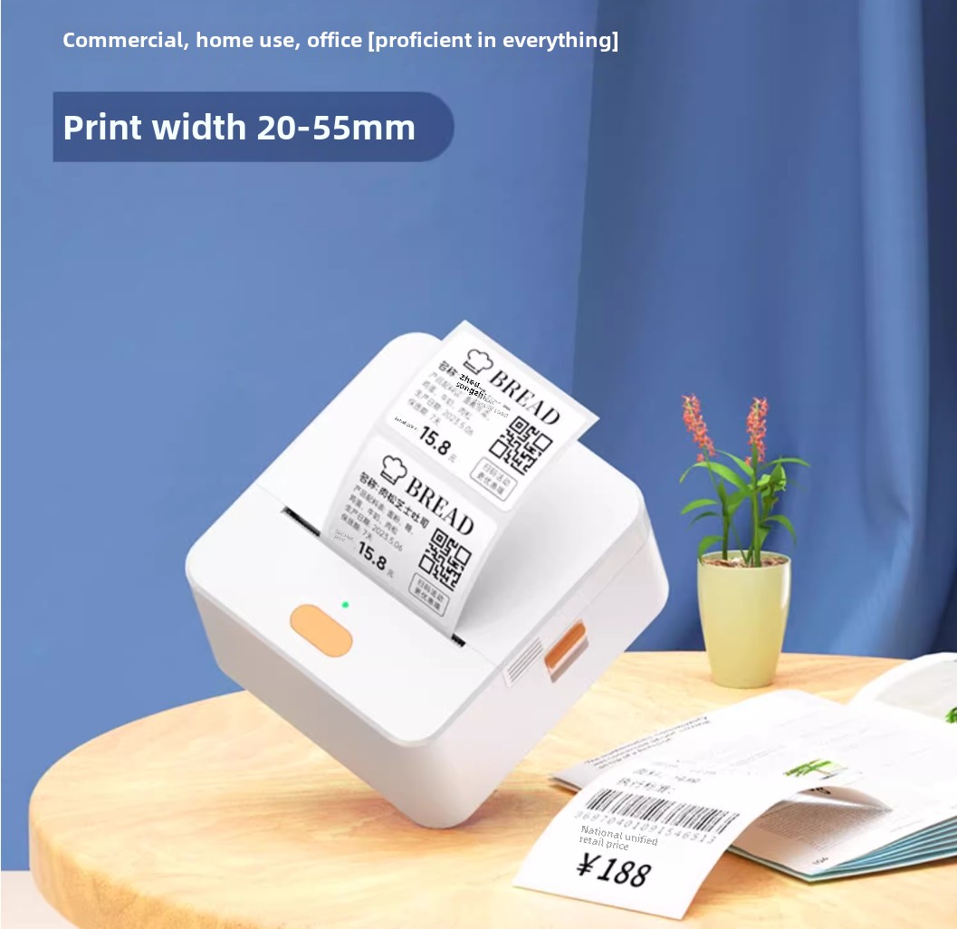 Commercial Printing Inc - 휴대용 블루투스 열 스티커 프린터 QR