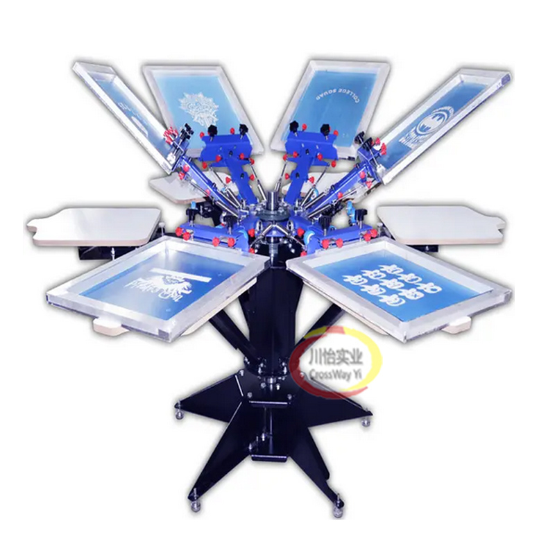 Commercial Printing Inc - Tshirt 부직포 가방용 4색 스크린 인쇄기