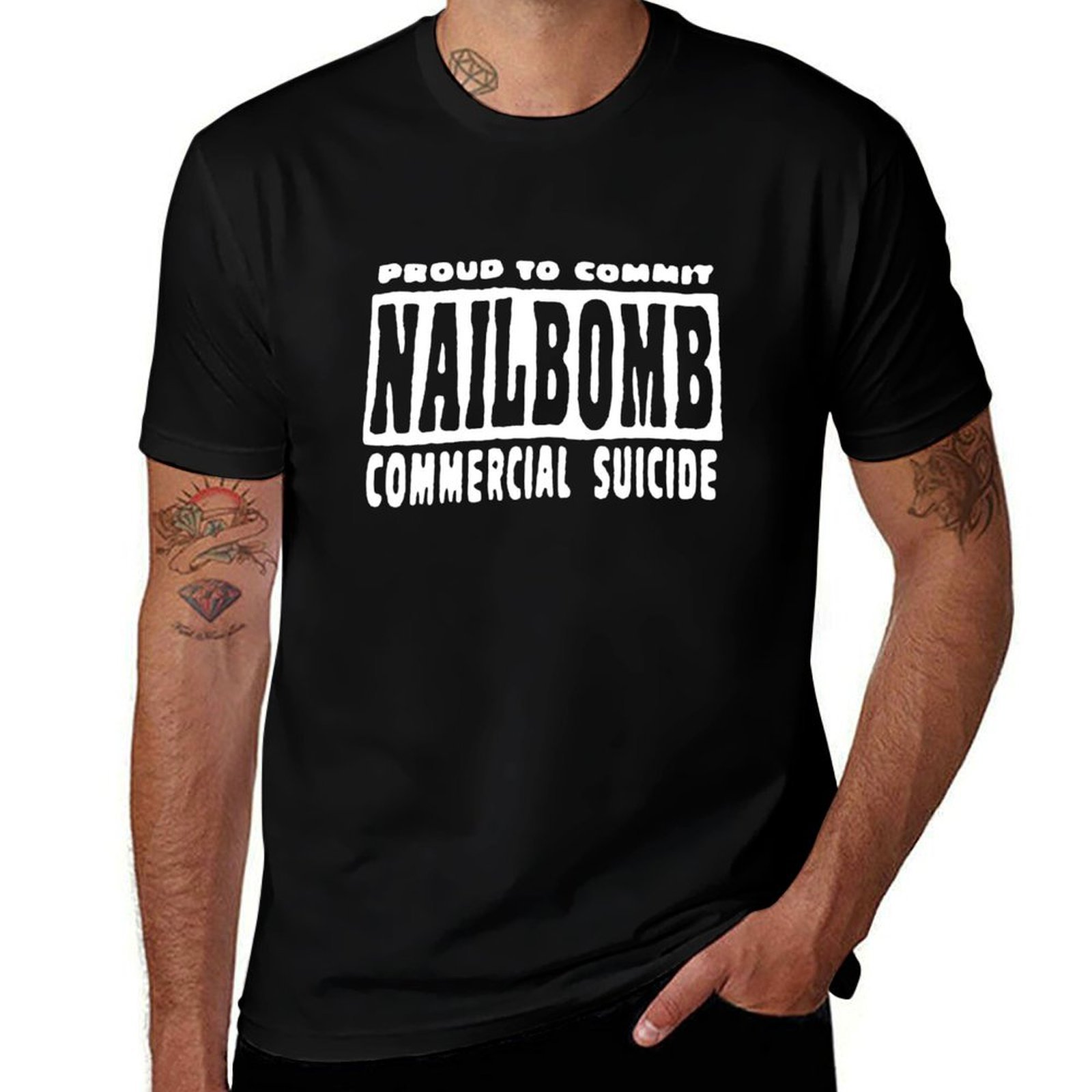 Commercial Shirt Printing - Náílbónm Commercial Suicide 티셔츠를 착용할 수