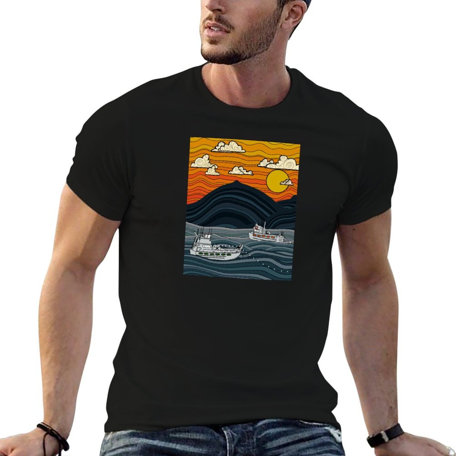 Commercial Shirt Printing - 상업용 어업 티셔츠 작업복 통기성 티셔츠