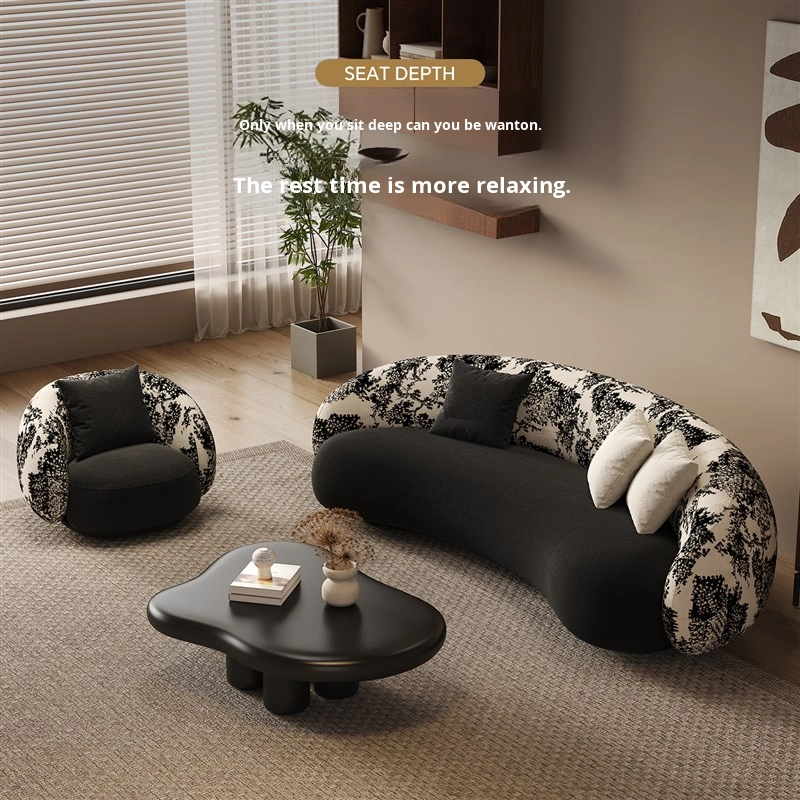 레트로 스타일의 섹셔널 소파, 스웨이드 프린트 스펀지  - Commercial Fabric Printing 리뷰 및 가격