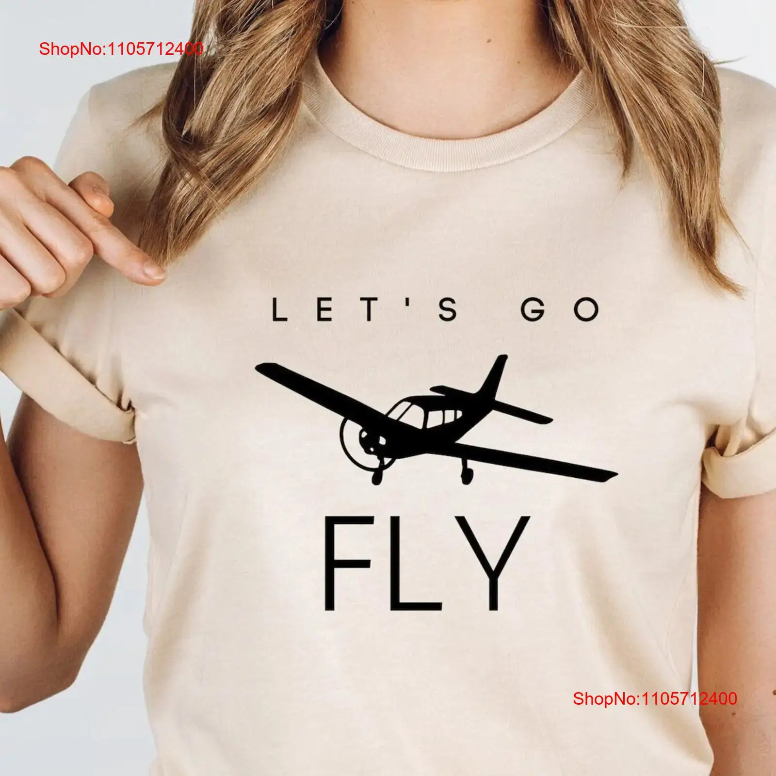 Lets Go Fly Low Wing Airplane  - Commercial Shirt Printing 리뷰 및 가격