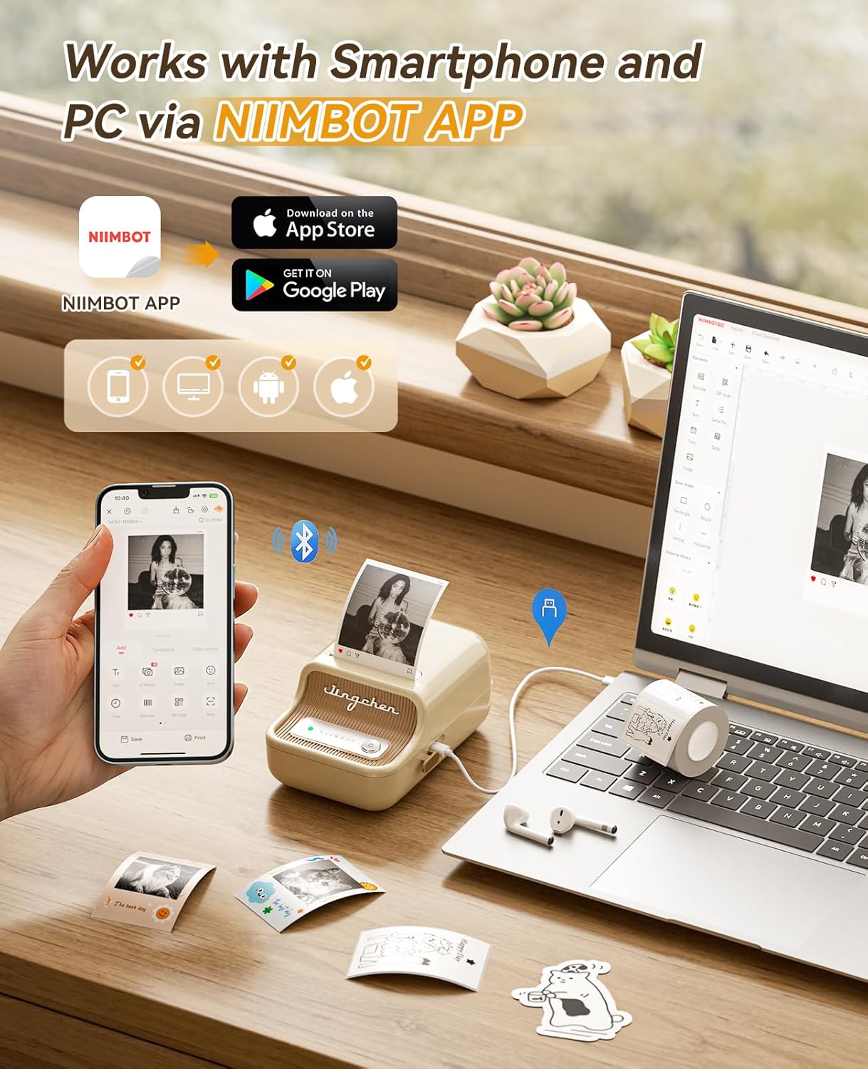 300DPI 무선 니임봇 B21 프로 라벨 메이커 열전 - Commercial Photo Printer 리뷰 및 가격