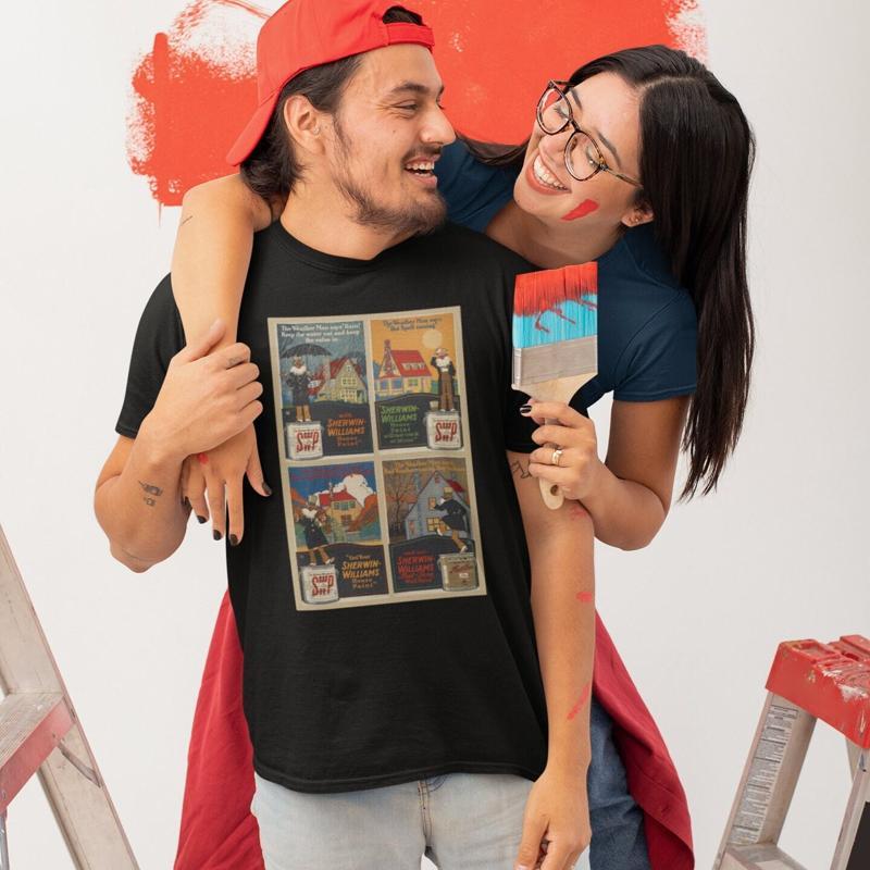 빈티지 포스터 티셔츠 오래된 상업 광고 그림 액자 선물 - Commercial Shirt Printing 리뷰 및 가격